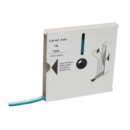 Panduit Insul Ferrules Mini-Reel, single wire, Turquoise, FSD74-8-K, PK 1000 FSD74-8-K